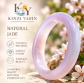 Blush Rose & White Agate Bangle – Natural Pink and White Chalcedony Gemstone Bracelet