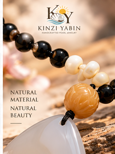 Cloud Blossom Agate Pendant