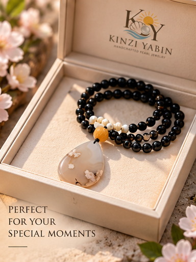 Cloud Blossom Agate Pendant