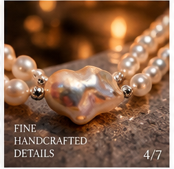Blush Heart Baroque Pearl Double-Strand Necklace