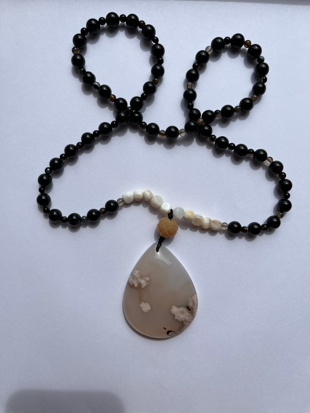 Cloud Blossom Agate Pendant