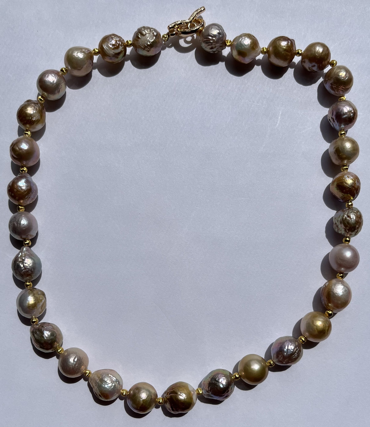 Golden Harvest Multicolor Pearl Necklace