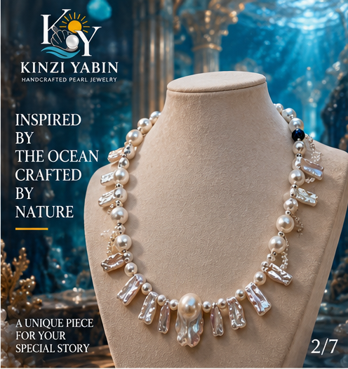 Baroque Pearl Fringe Statement Necklace – Artisan Freshwater Pearl Choker