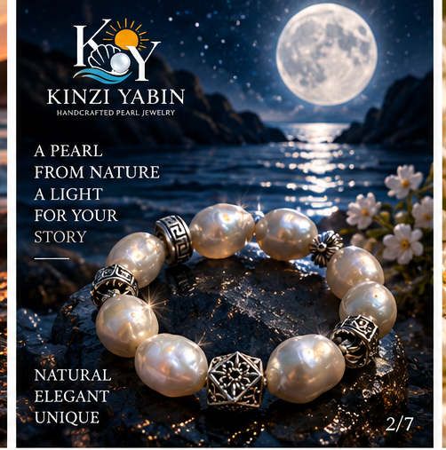 Vintage Baroque Freshwater Pearl Bracelet with Antique Silver Accents