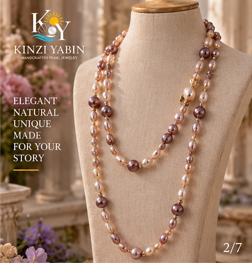Blush Lavender Freshwater Pearl Long Necklace